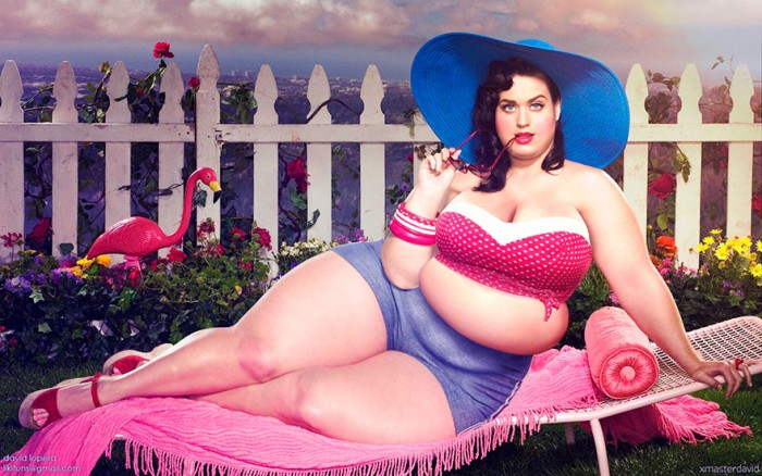 Katy Perry is one of the plus size celebrities photoshopped by David Lopera