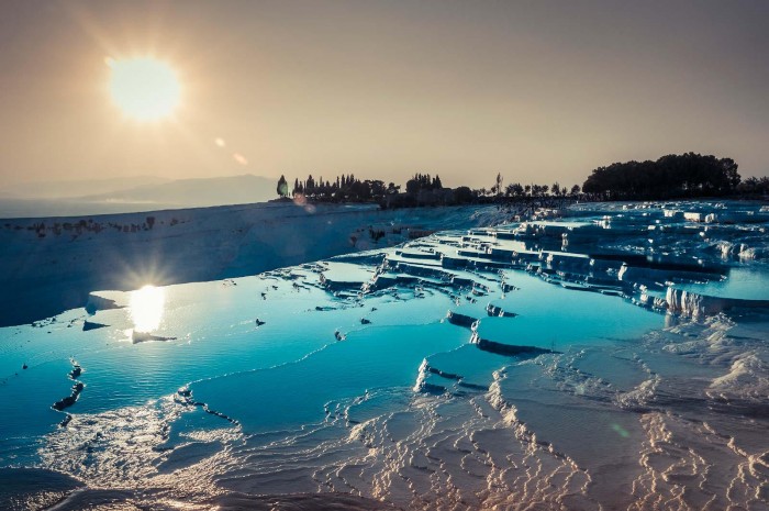 Pamukkale thermal pools are located in Turkey.