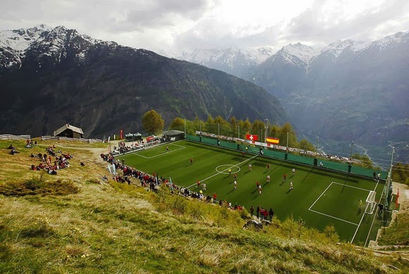 Ottmar Hitzfeld Stadium in Switzerland  is one of the most unusual sports venues in the world.