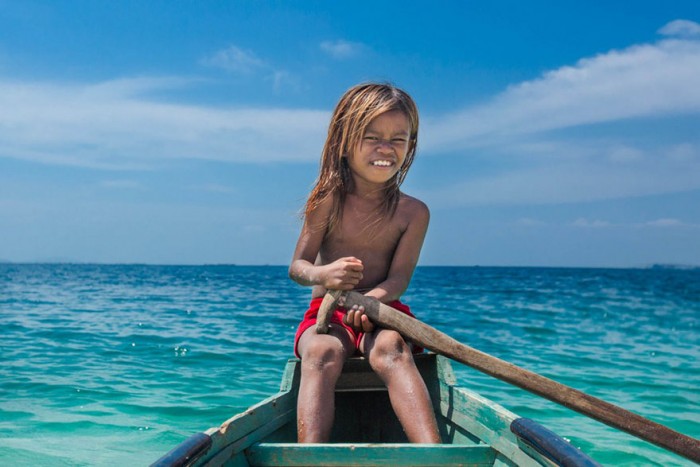 The Bajau people in Borneo are called sea gypsies, as they sail from place to place in search of food.