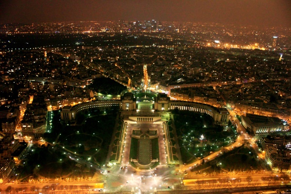 Paris the city of lights, at night