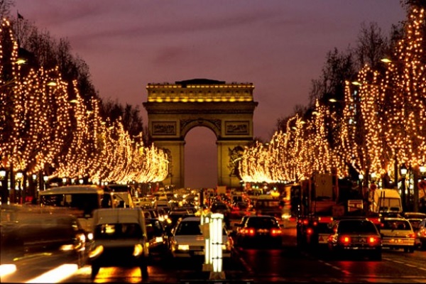 Paris the city of lights, at night 