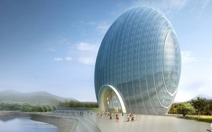 Yanqi Lake Kempinski Hotel in Beijing is one of the most unusual hotels in China.