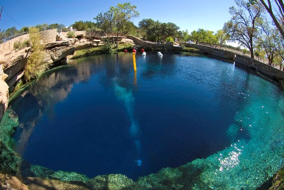The Blue Hole in Santa Rosa in New Mexico is one of the best swimming holes in America. 