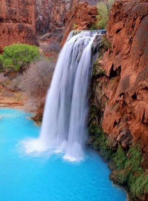 Havasu Falls in Arizona is one of the best swimming holes in America.   
