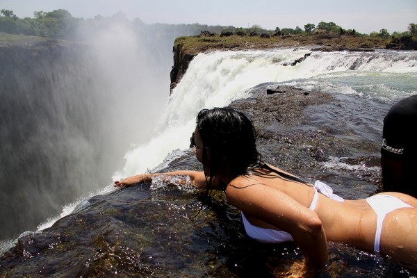 The world's most dangerous pool is Victoria falls Devil's pool.