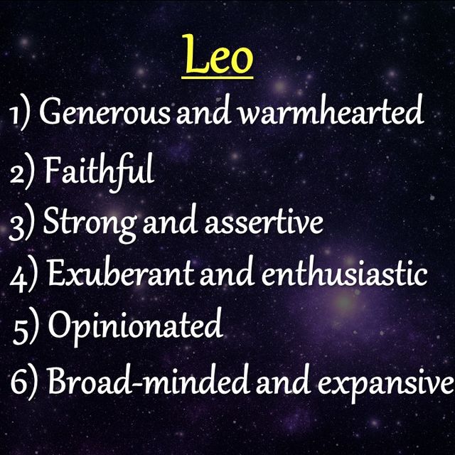Leos and their most dominant personality traits.