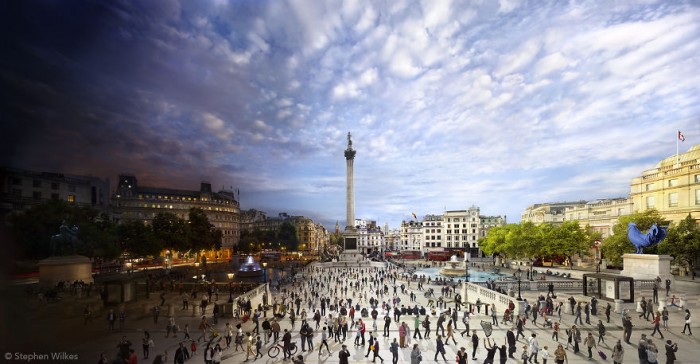 Stephen Wilkes Photography - Trafalgar Square in London