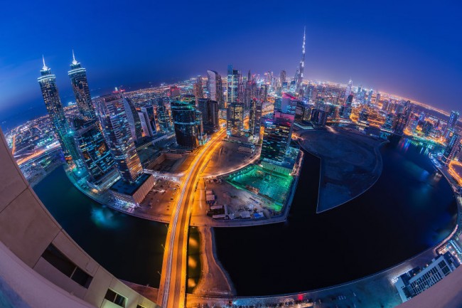 Amazing fisheye view of Dubai captured by Albert Dros