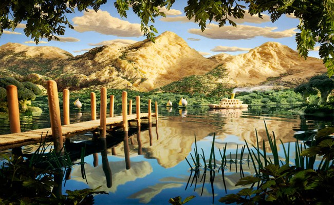 This is one of the most incredible landscapes made of food by Carl Warner.