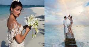 Isabeli Fontana in a bikini wedding dress is one of the most daring wedding looks ever seen.