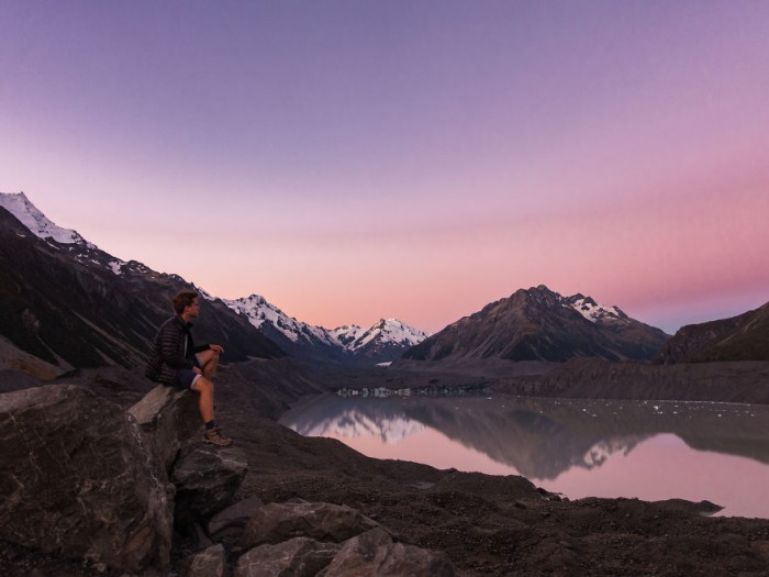 On his trip around New Zealand he witnessed some of the most beautiful sunsets ever.
