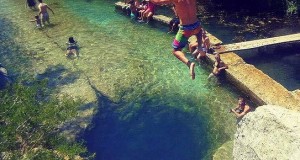 Jacob's well in Wimberley in Texas is one of the best swimming holes in America.